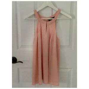 Anthropologie Chiffon Pink Tank Top